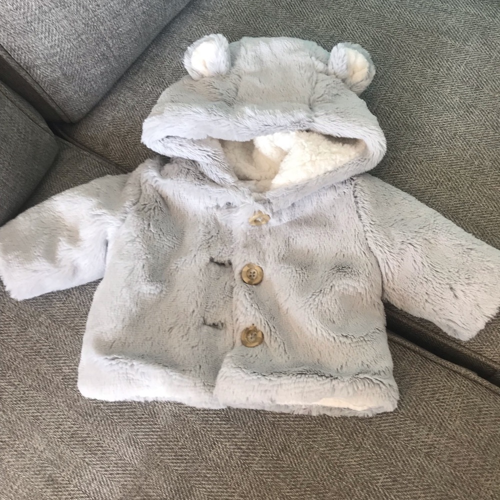 Nordstrom faux fur baby coat.